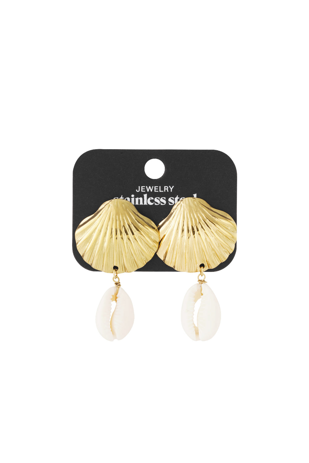 Boucle d'oreille coquillage et coquillage