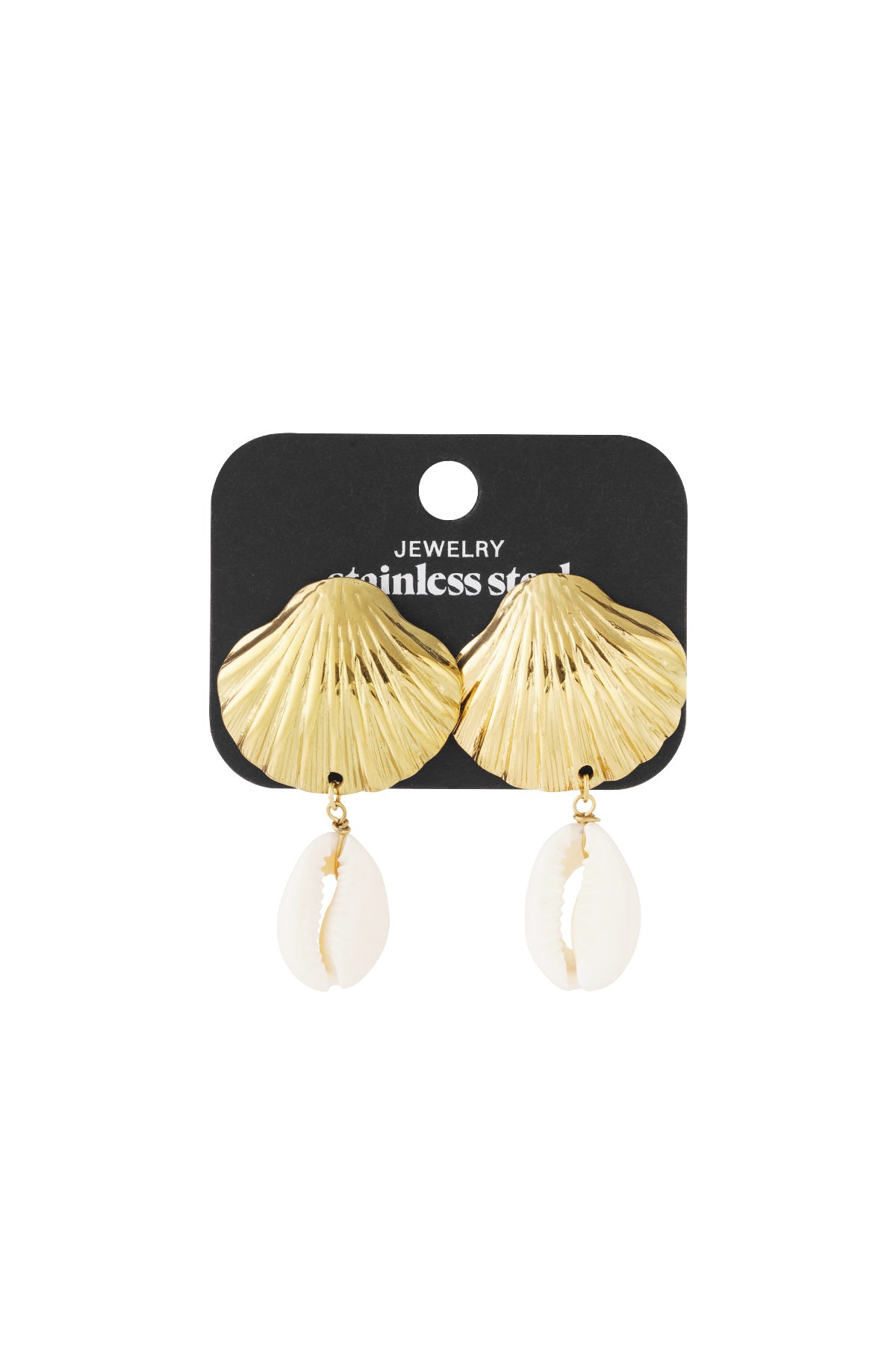 Boucle d'oreille coquillage et coquillage
