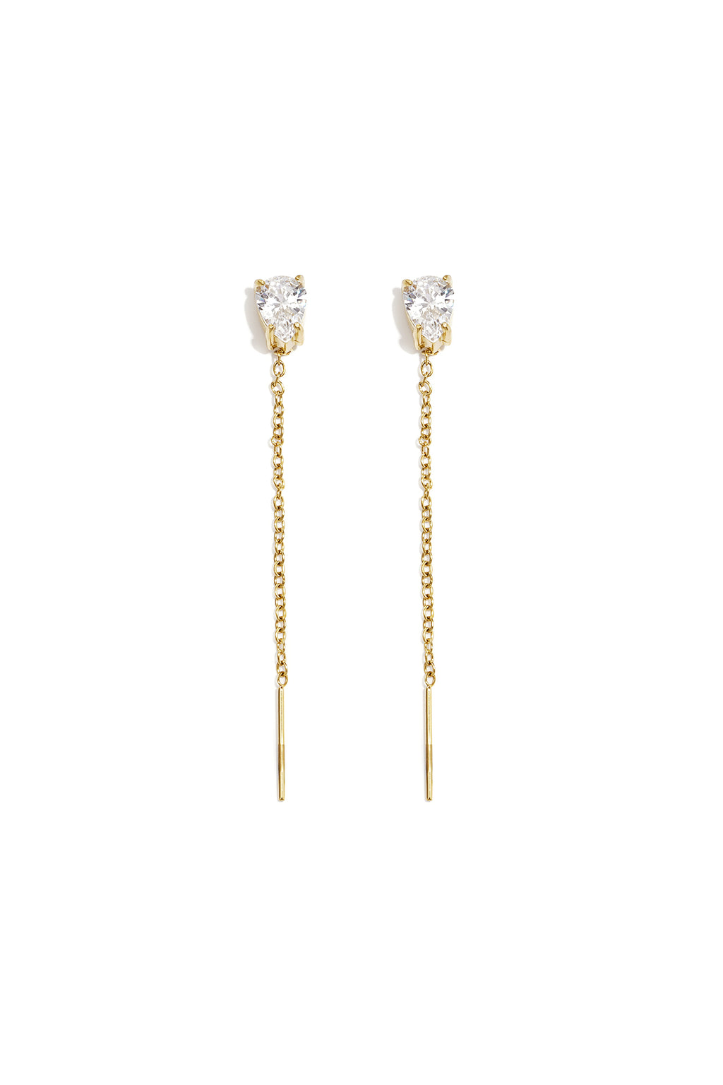 Boucles d'oreilles pendantes en acier inoxydable avec chaîne