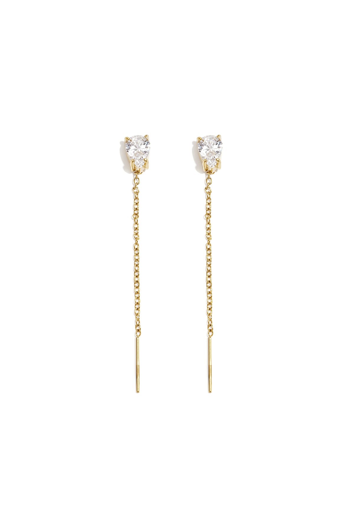 Boucles d'oreilles pendantes en acier inoxydable avec chaîne