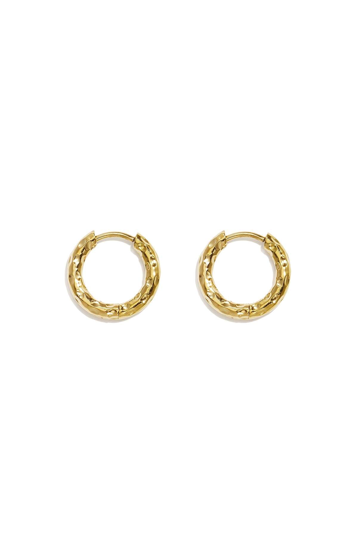 Boucles d'oreilles créoles en acier inoxydable, style simple et quotidien, collection de bijoux pour femmes