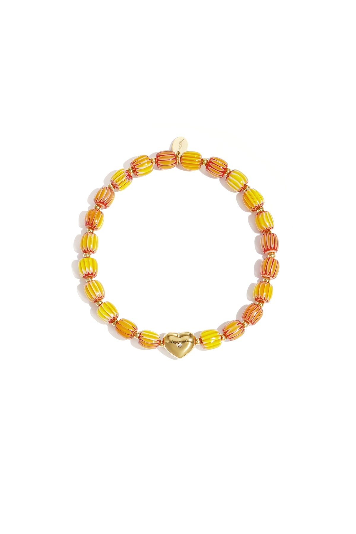 Bracelet de perles avec un centre en forme de cœur