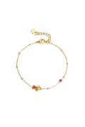 Bracelet orné de cœurs, de pierres colorées