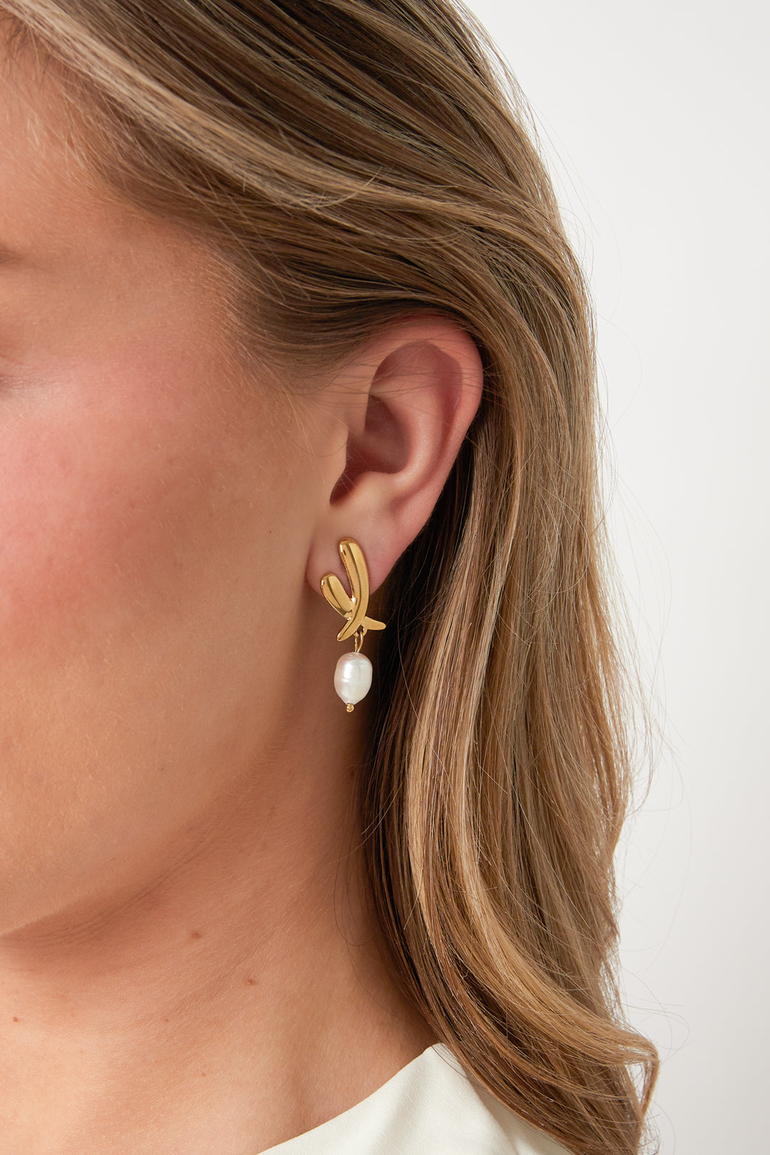 Boucles d'oreilles pendantes en acier inoxydable, forme irrégulière