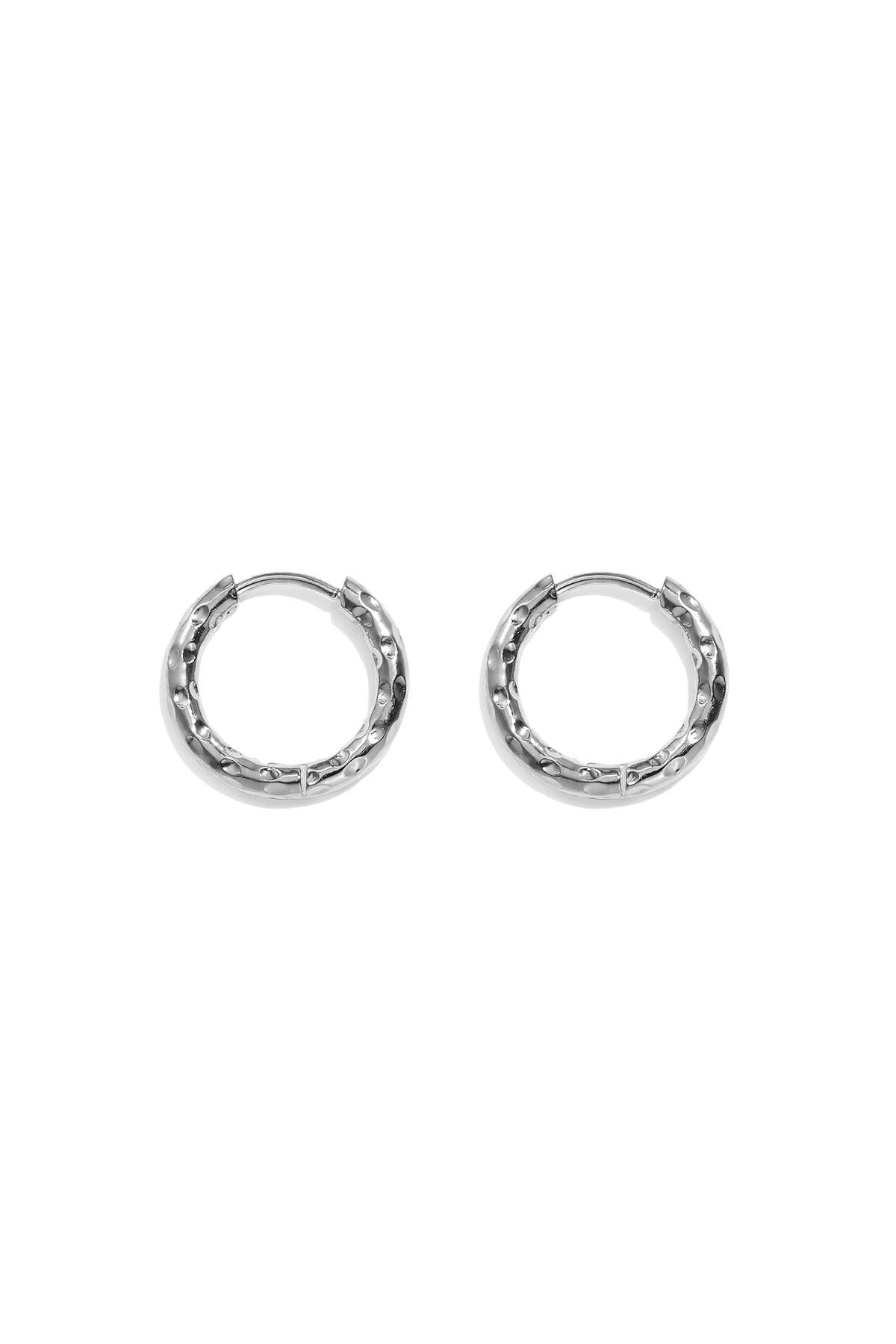 Boucles d'oreilles créoles en acier inoxydable, style simple et quotidien, collection de bijoux pour femmes