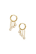 Boucles d'oreilles pendantes en acier inoxydable, style rond