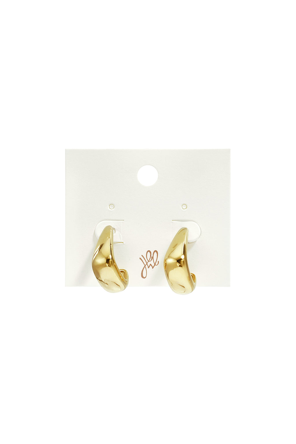 Boucles d'oreilles créoles en acier inoxydable, forme irrégulière, collection Simple Daily Simple, bijoux pour femmes