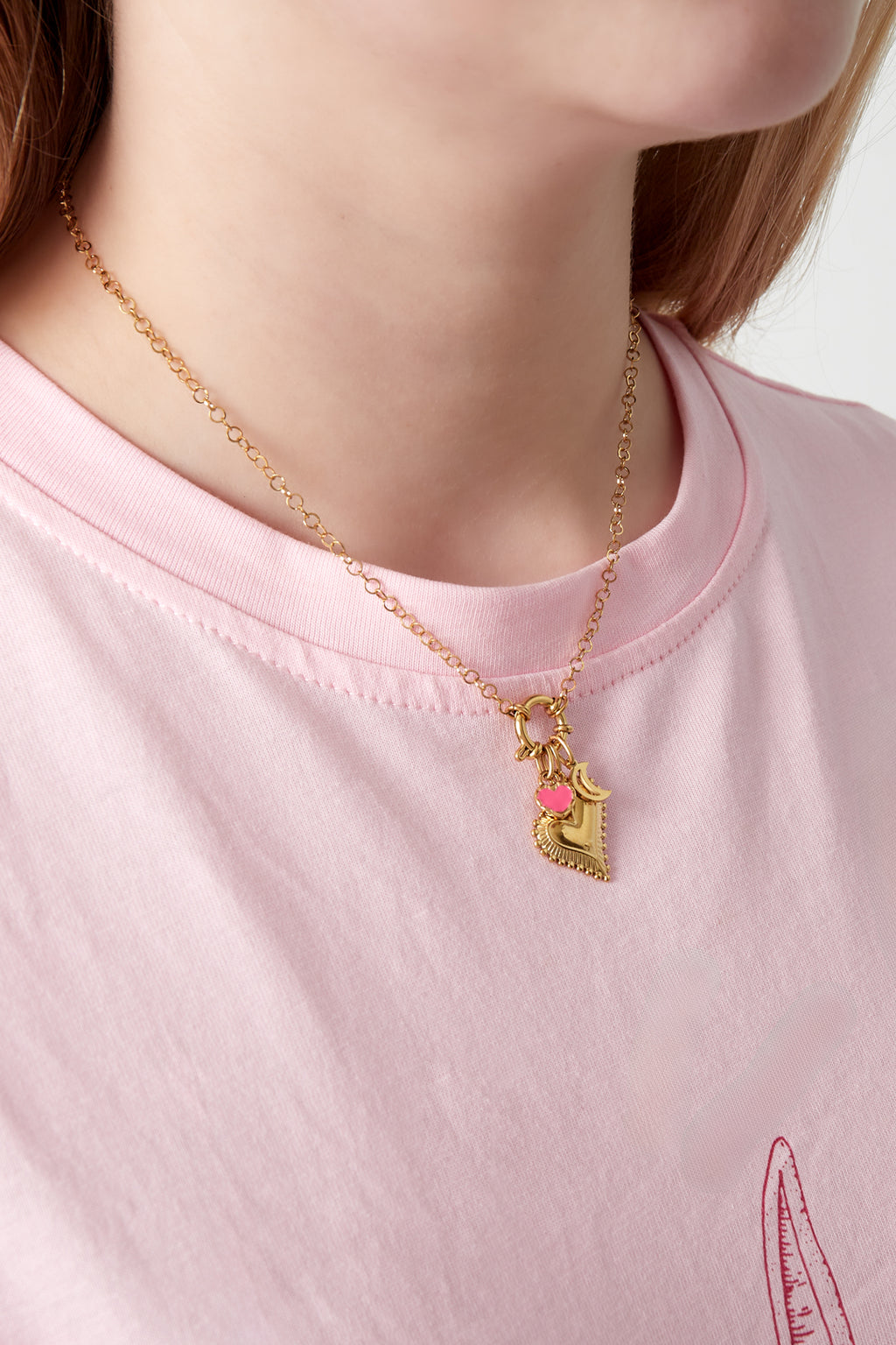 Collier DIY en forme de gros cœur