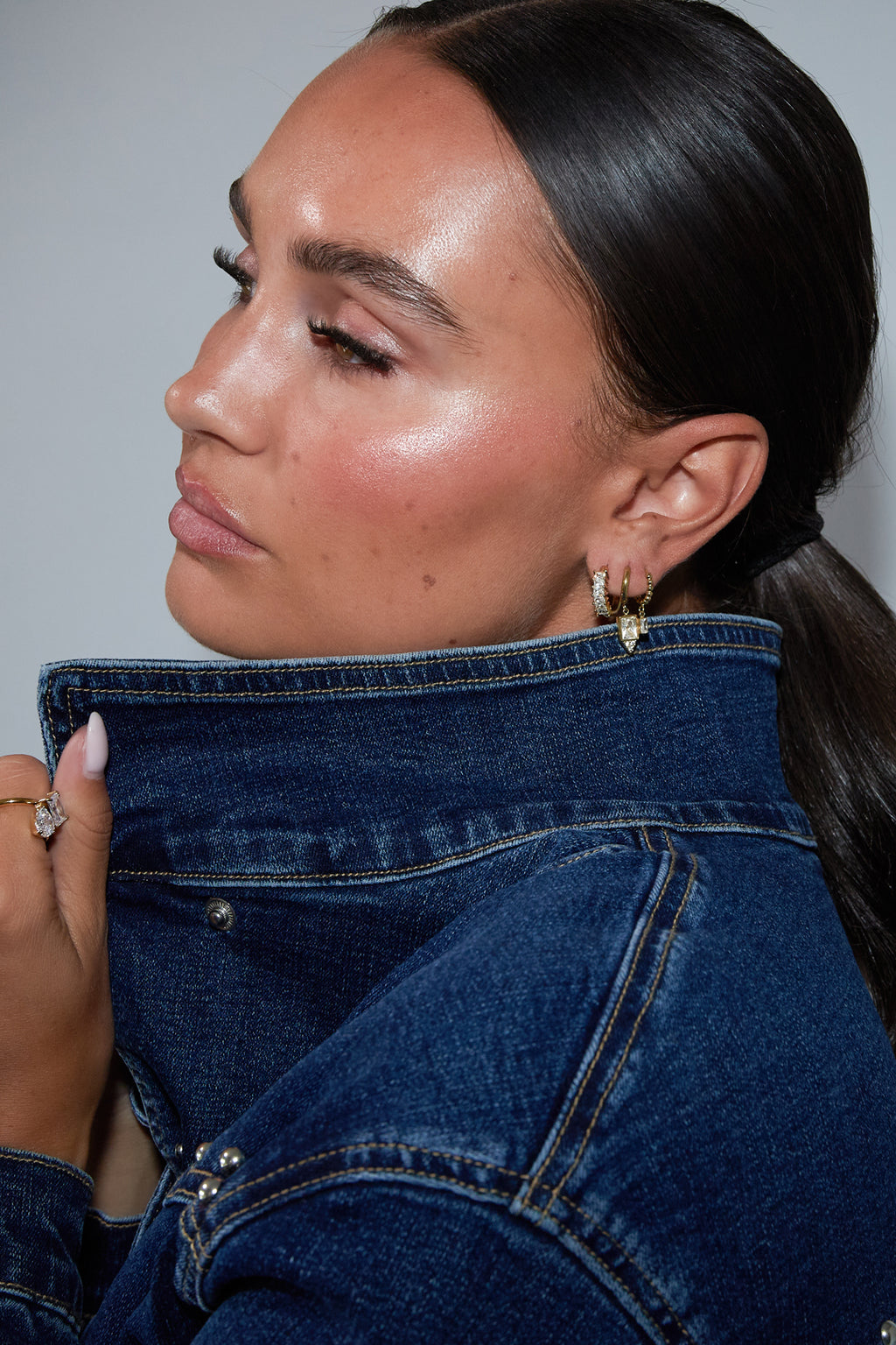 Boucles d'oreilles en acier inoxydable, forme géométrique, collection simple pour le quotidien, bijoux pour femmes