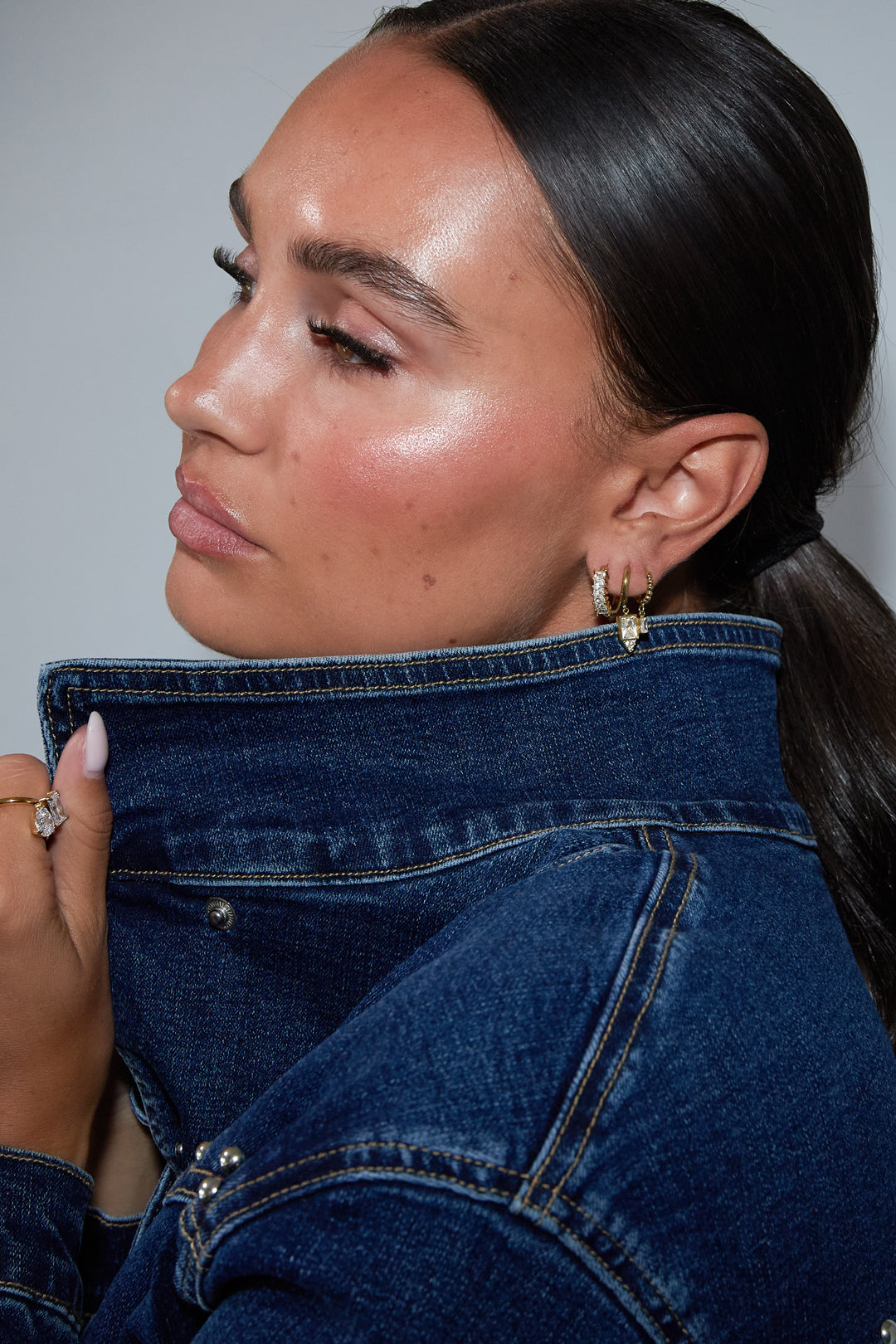 Boucles d'oreilles en acier inoxydable, forme géométrique, collection simple pour le quotidien, bijoux pour femmes