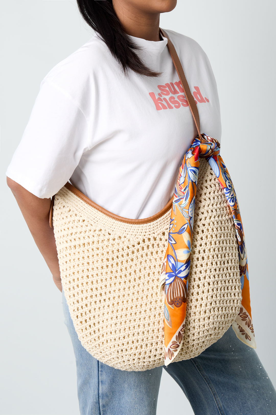Sacs de plage unis en coton 