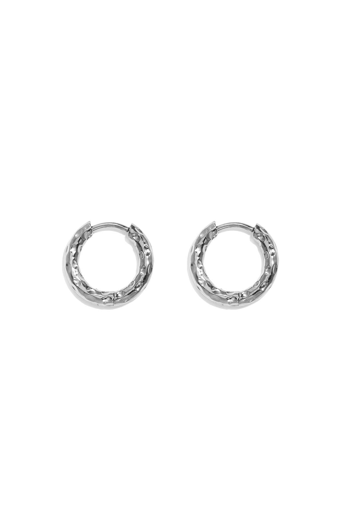 Boucles d'oreilles créoles en acier inoxydable, style simple et quotidien, collection de bijoux pour femmes