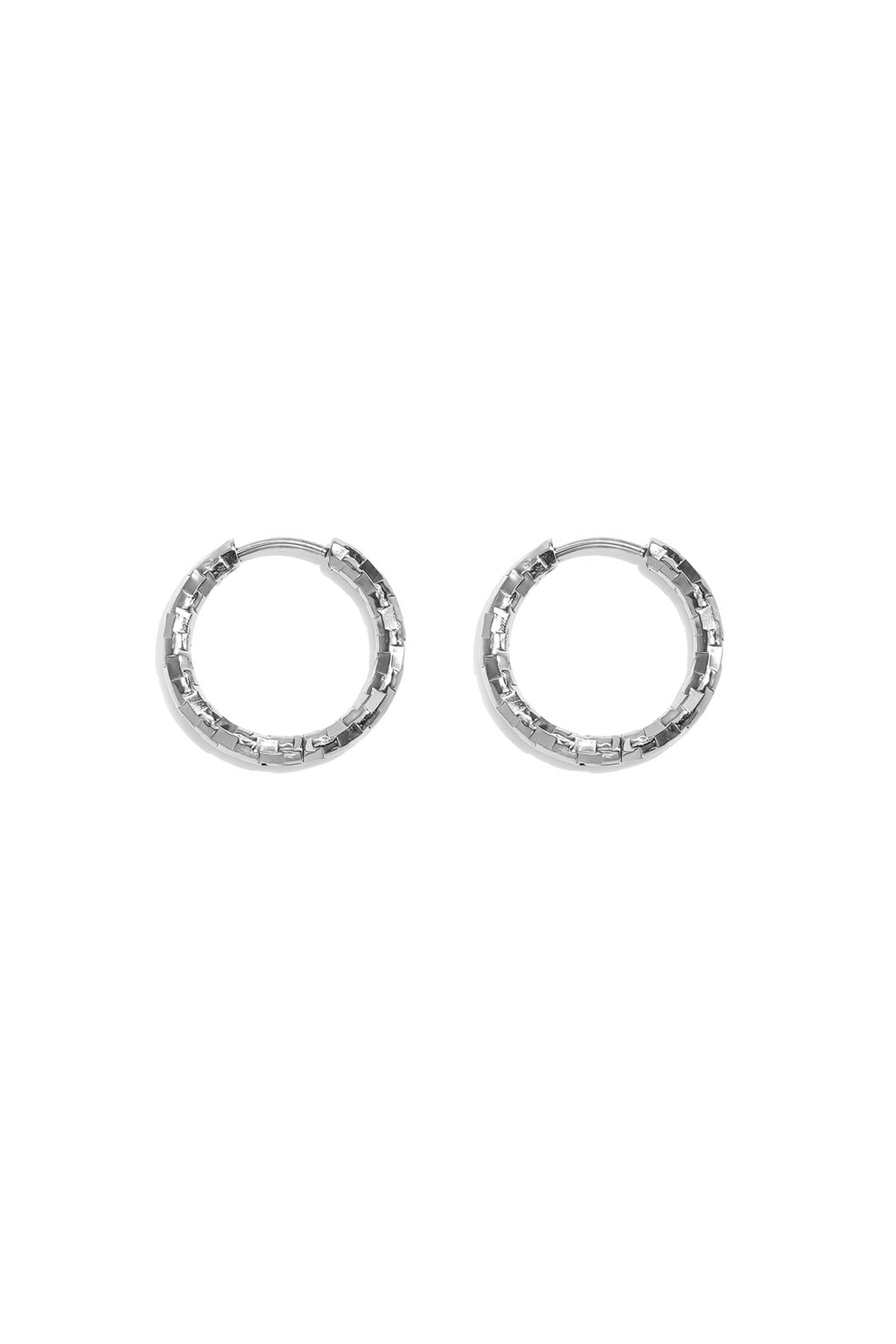 Boucles d'oreilles rondes en acier inoxydable, collection Simple Simple, bijoux pour femmes