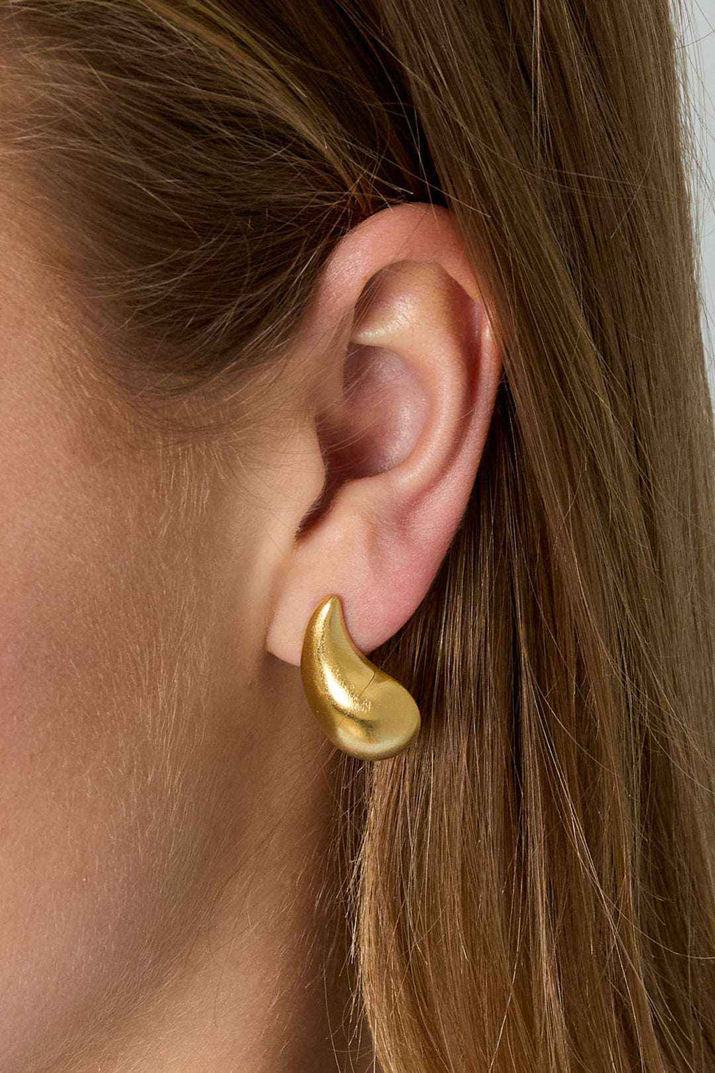 Boucles d'Oreilles Pendantes Gouttelette - Acier Inoxydable Doré Femme