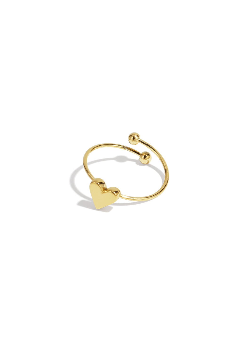 Petite bague en forme de coeur acier inoxydable