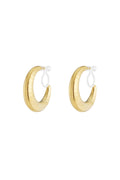 Boucles d'oreilles créoles à clip audacieuses