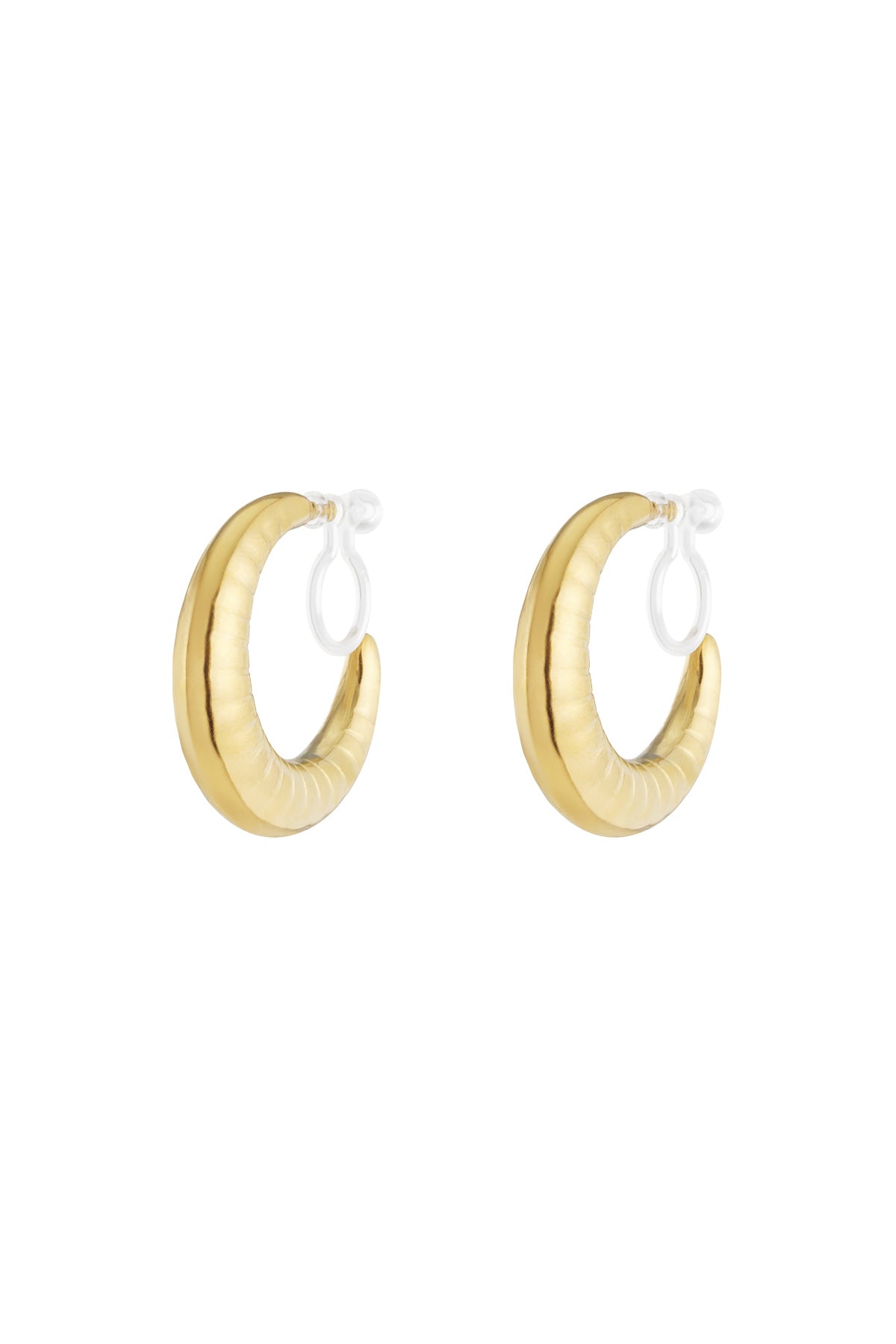 Boucles d'oreilles créoles à clip audacieuses