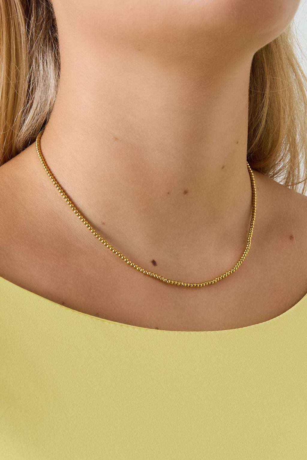 Collier de Perles 2,5 mm - Délicat, Minimaliste & Féminin Femme