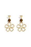 Boucles d'oreilles pendantes en acier inoxydable, motif fleur, collection Daily Simple, bijoux pour femmes