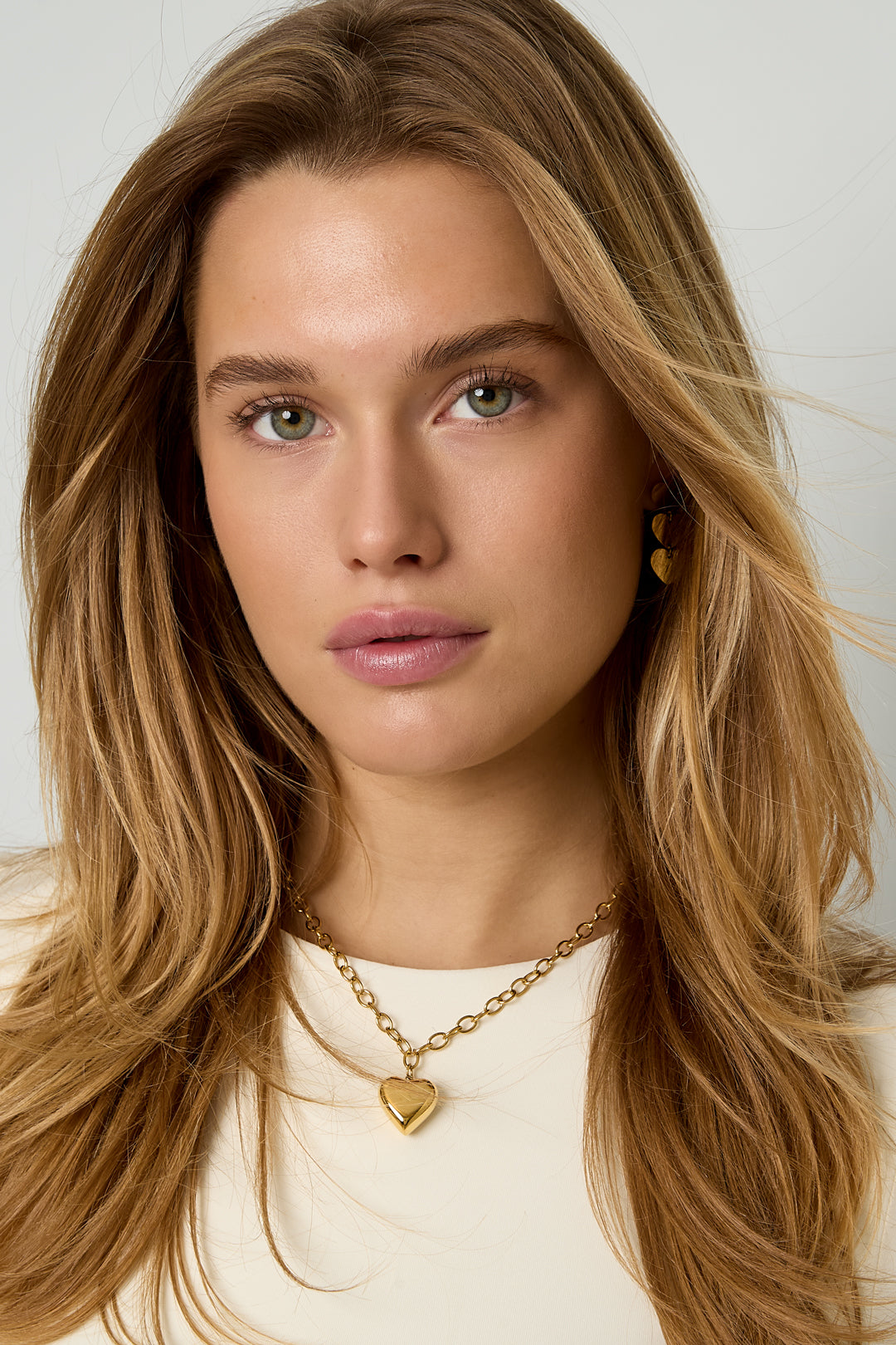 Colliers pendentifs en acier inoxydable en forme de cœur