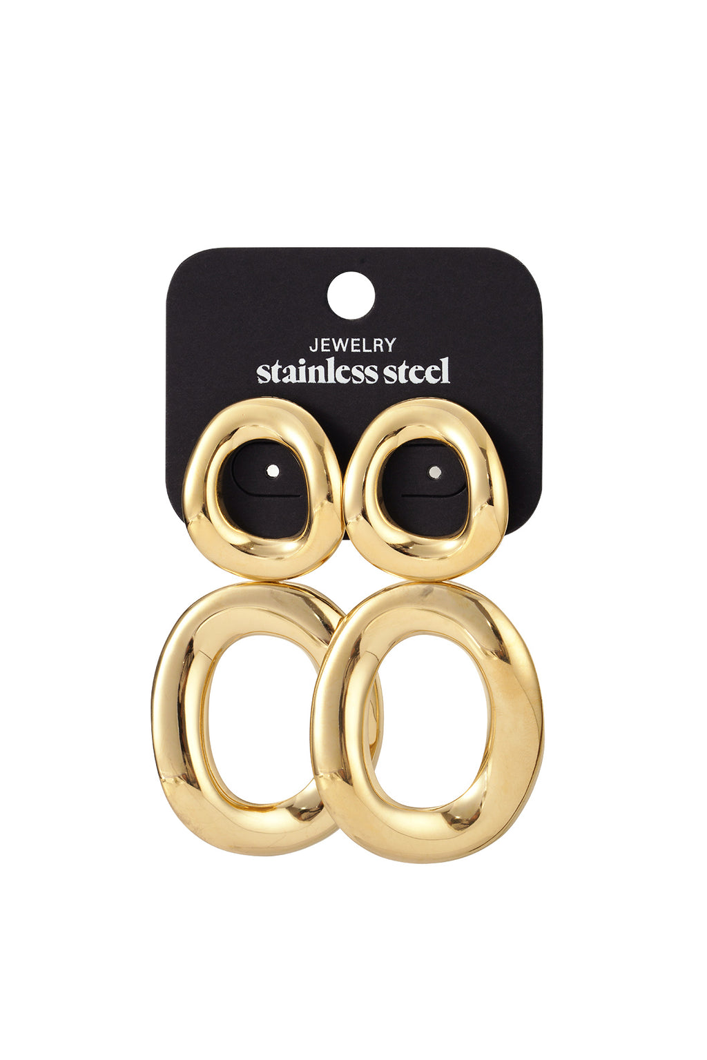 Boucles d'oreilles pendantes en acier inoxydable, style cercle, style décontracté, simple et quotidien, bijoux pour femmes