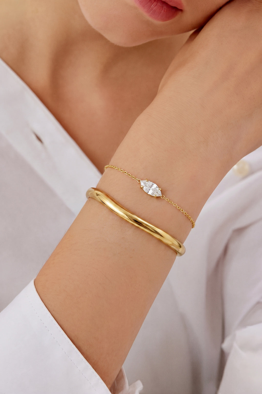 Bracelets à breloques en acier inoxydable, forme elliptique, collection Simple Daily Simple
