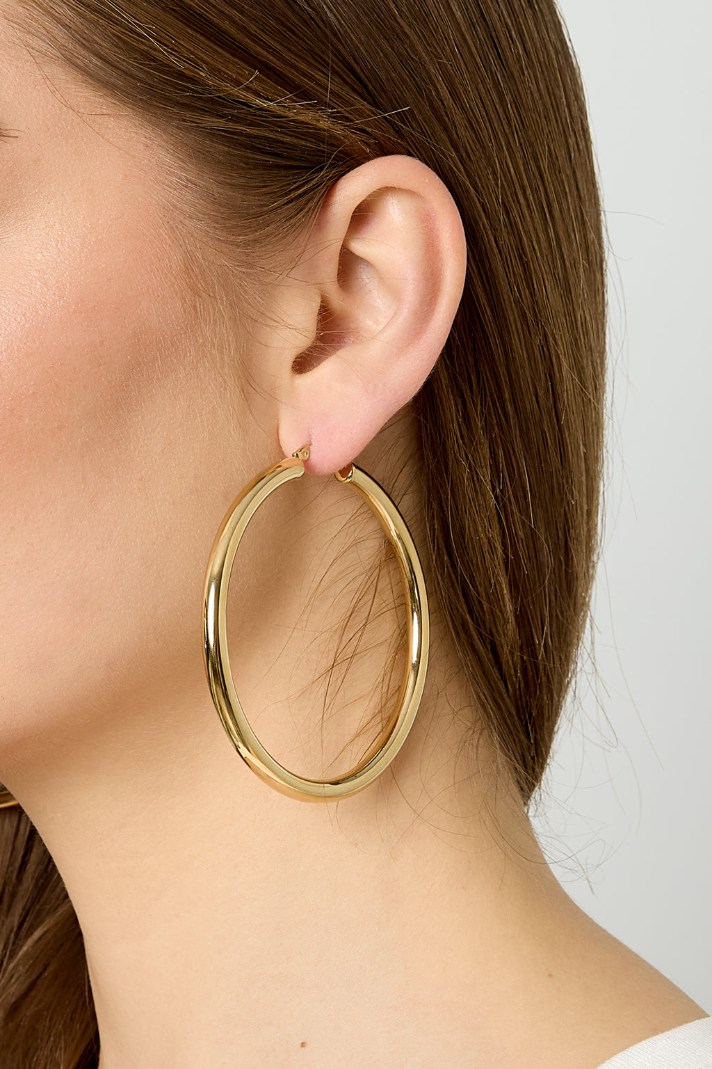 Boucles d'oreilles créoles en acier inoxydable