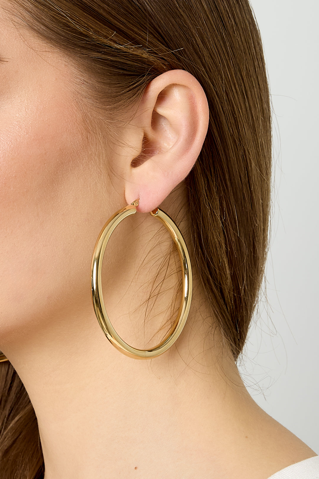 Boucles d'oreilles créoles en acier inoxydable