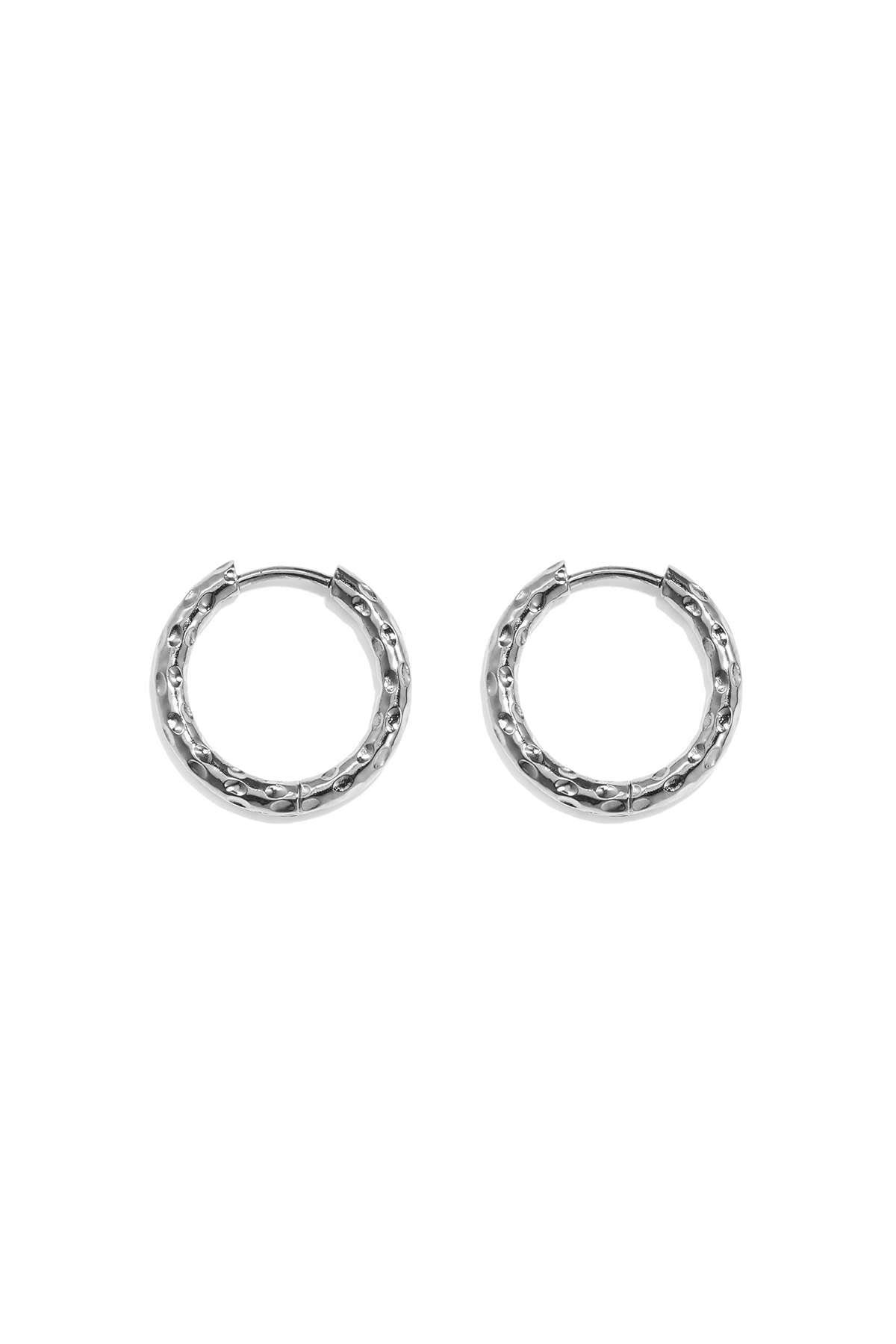 Boucles d'oreilles créoles en acier inoxydable, style simple et quotidien, collection de bijoux pour femmes