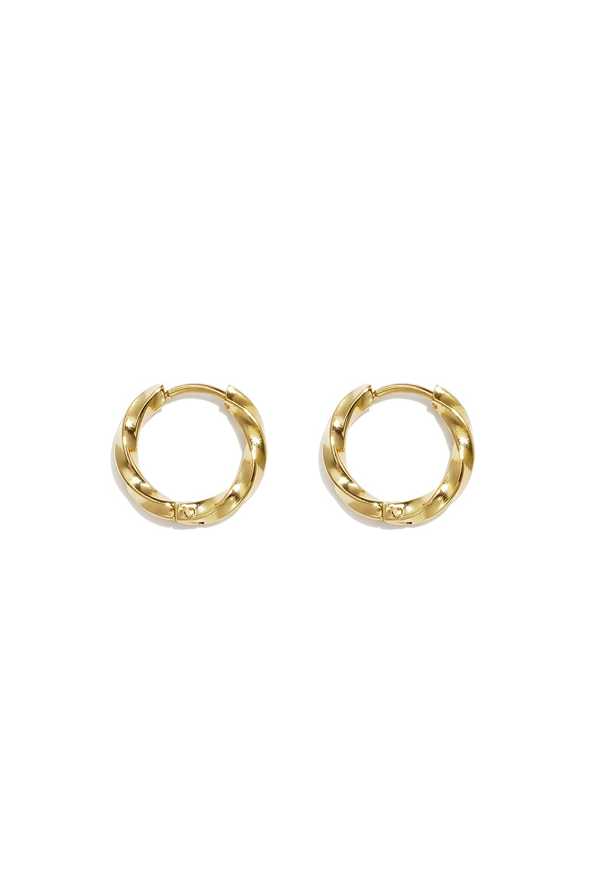 Boucles d'oreilles rondes en acier inoxydable, collection Daily Simple, bijoux pour femmes