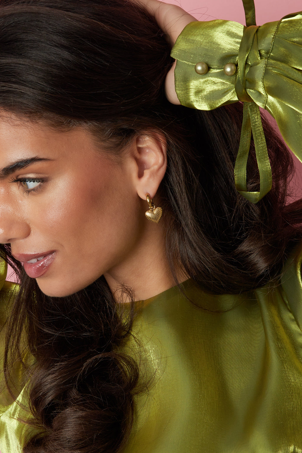 Boucles d'oreilles au cœur rayonnant