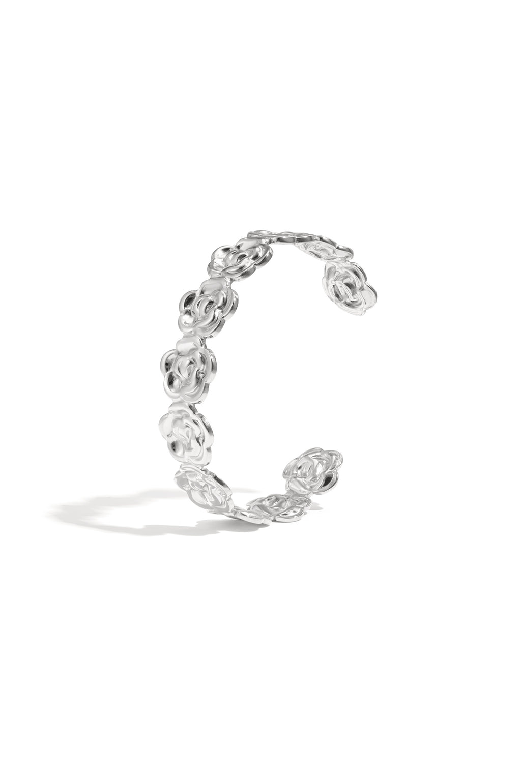 Bracelet Manchette Floral - Acier Inoxydable Doré & Argenté Femme - Bijoumani