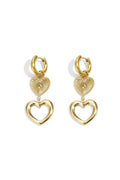 Boucles d'oreilles pendantes en acier inoxydable, style cœur, décontractées, simples et quotidiennes, bijoux pour femmes