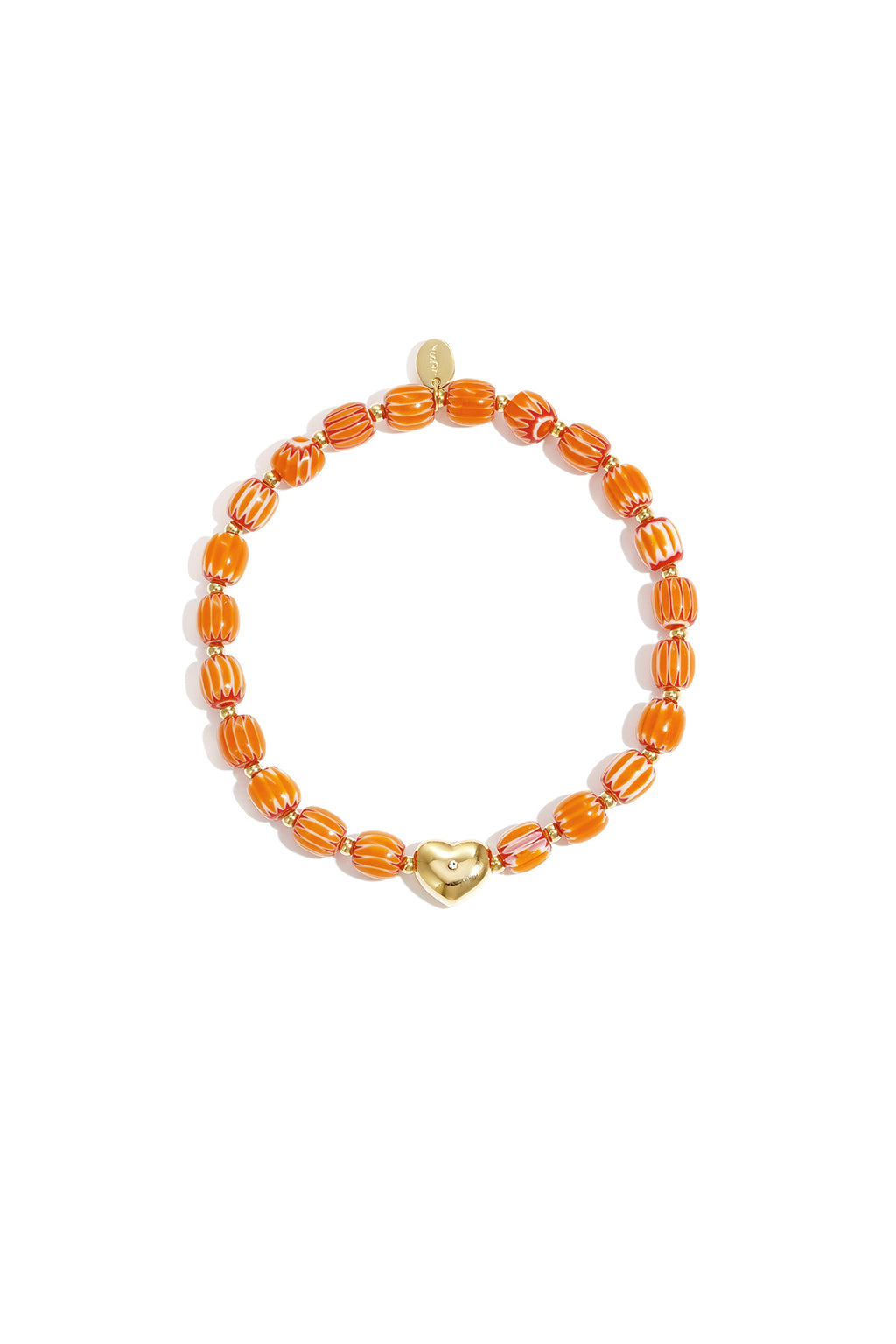 Bracelet de perles avec un centre en forme de cœur
