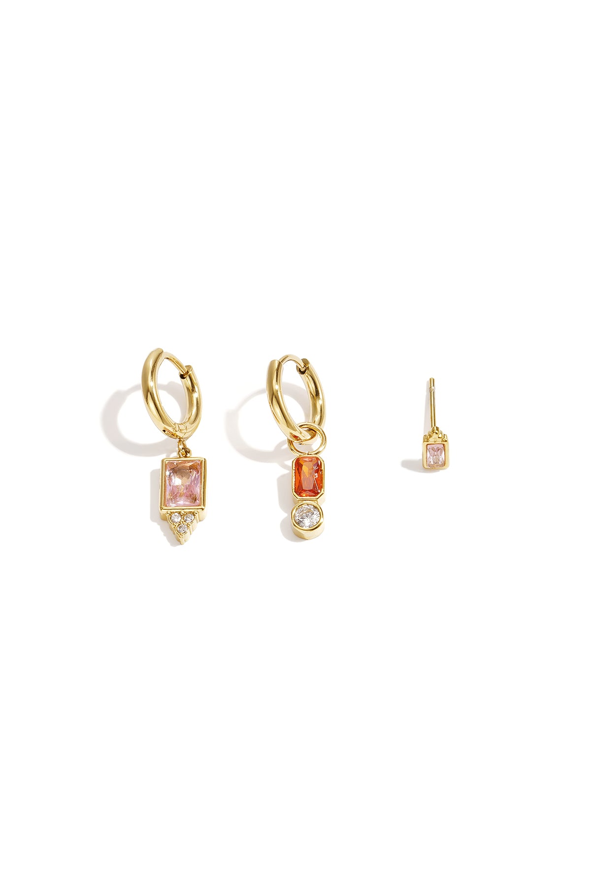 Boucles d'oreilles en acier inoxydable, forme géométrique, collection simple pour le quotidien, bijoux pour femmes