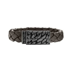 Bracelet Police S14AHW04B en cuir, 19 cm