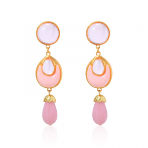 Boucles d'oreilles en cristal pendantes