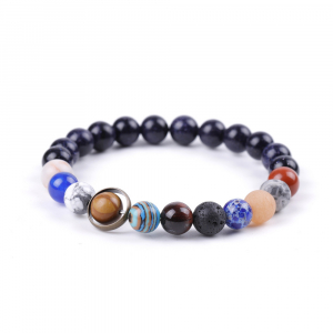 Bracelet « Ciel étoilé » en pierre volcanique