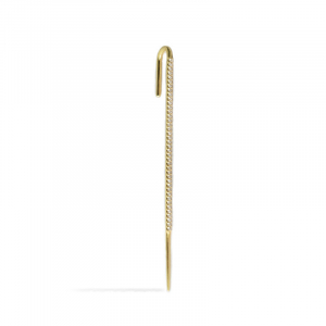 Boucle d'oreille manchette sans piercing, ornée de zirconiums