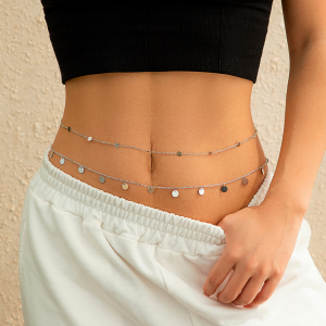 Chaîne de taille double rang en perles