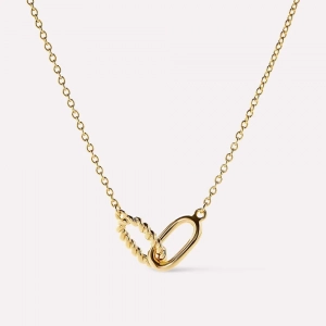 Collier en acier titane entrelacé