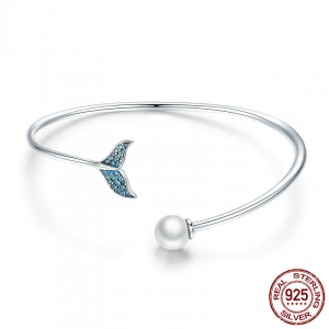 Bracelet en argent S925 « Larmes de sirène »