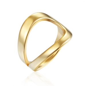 Bague simple en forme de goutte d'eau