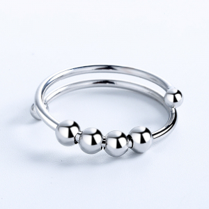 Bague géométrique à perles