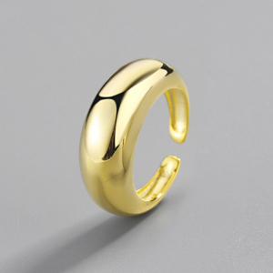 Bague ouverte argentée