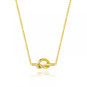Collier en acier titane avec nœud en forme de cœur