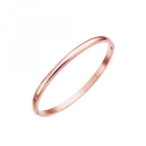 Bracelet en acier inoxydable à boucle lisse et incurvée