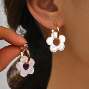 Boucles d'oreilles fleur plusieurs coloris